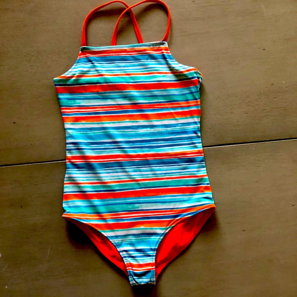 Lands' End Girls Reversible Print Swimsuit